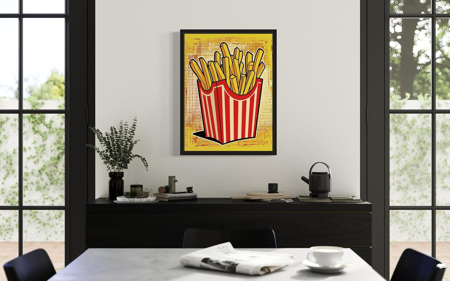 French Fries Pop Art Poster Print, Vintage Retro Wall Art Decor Paintings Classic Artwork for Bedroom Living Room Decorations. (French Fries, 16x20 inches (Unframed))
