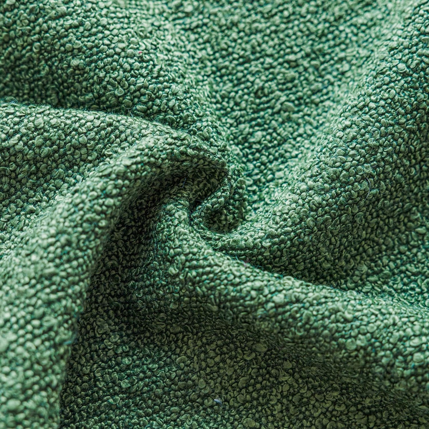 Foindtower Decorative Textured Boucle Throw Pillow Covers Accent Solid Pillow Cases Neutral Soft Cozy Couch Cushion Case for Chair Sofa Bedroom Living Room Home Decor 24 x 24 Inch,Hunter Green