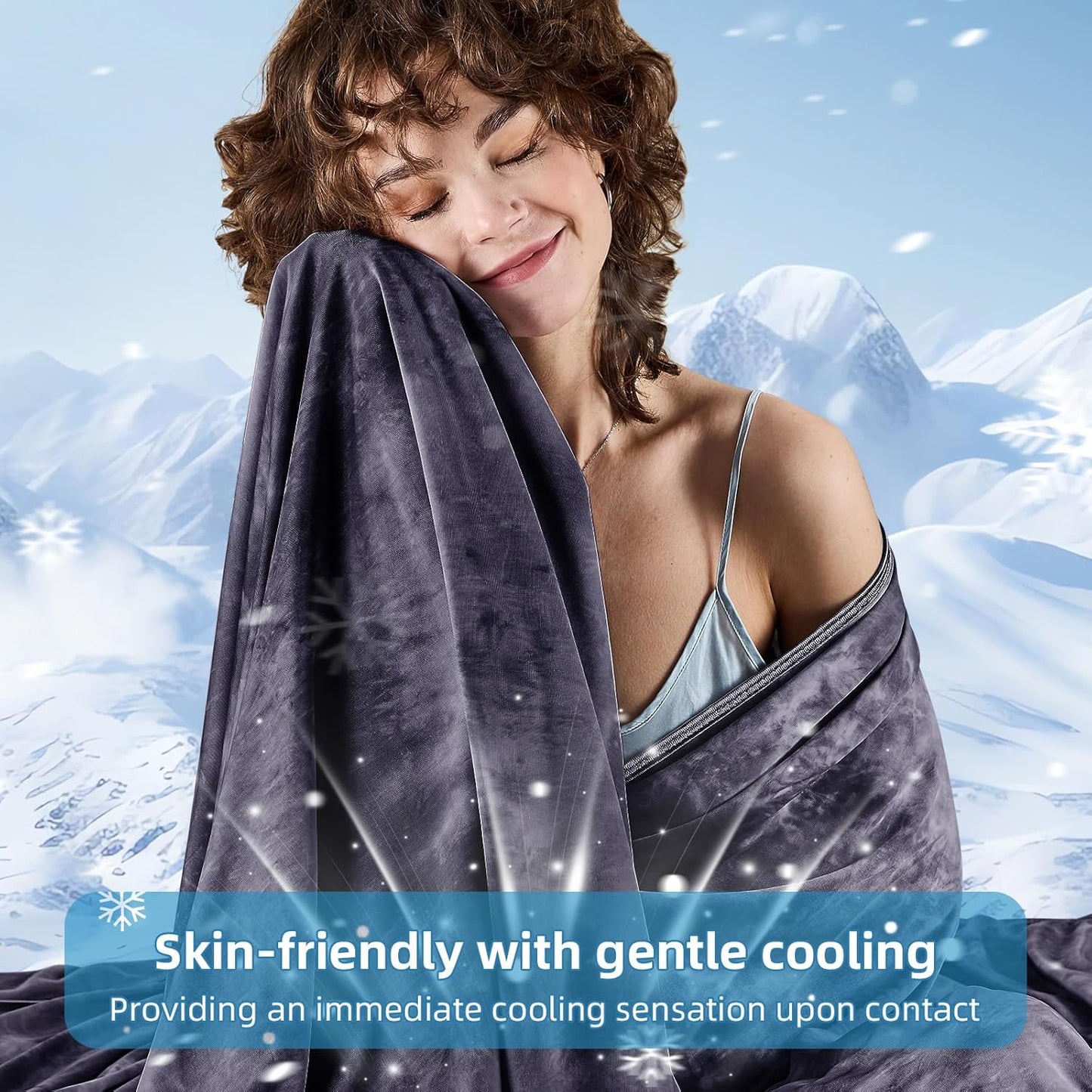 inhand Cooling Blanket Twin Size (60"x80"), Cooling Blankets for Hot Sleepers, Absorbs Heat to Keep Adults Cool for Summer Nights Sweats, Thin Cold Lightweight Blanket for Couch Bed, All Season Use