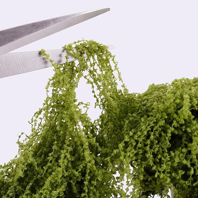 3.5OZ Fake Moss for Plants Indoor - Artificial Moss for Table Centerpieces, Fairy Gardens, Terrariums - Realistic Faux Grass for Wedding Christmas Party Decor (Natural Green)