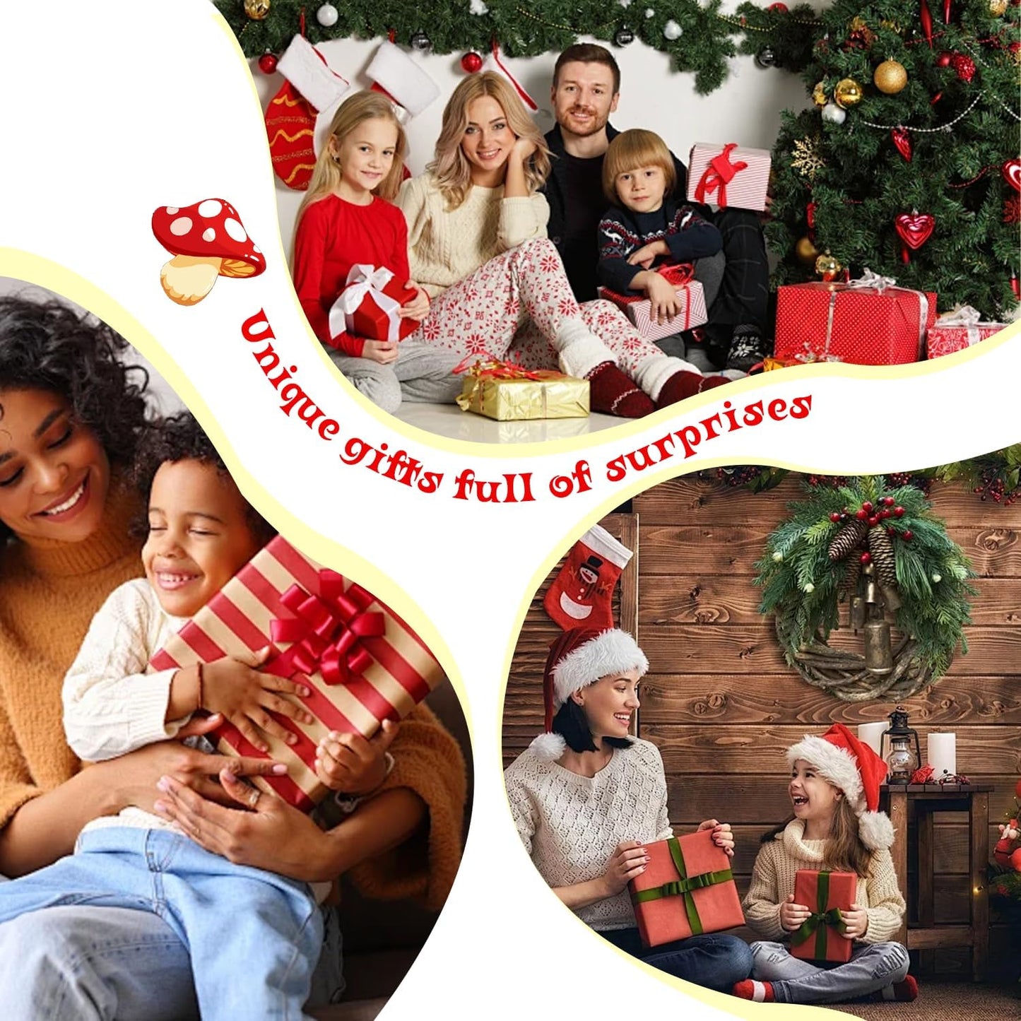 EWJRNSF 6 PCS 5D Diamond Painting Coasters Kits with Holder, Small Diamond Art Kits for Adults Beginners Diamond Dots Arts and Crafts Gems Supplies Item Mushroom Shaped