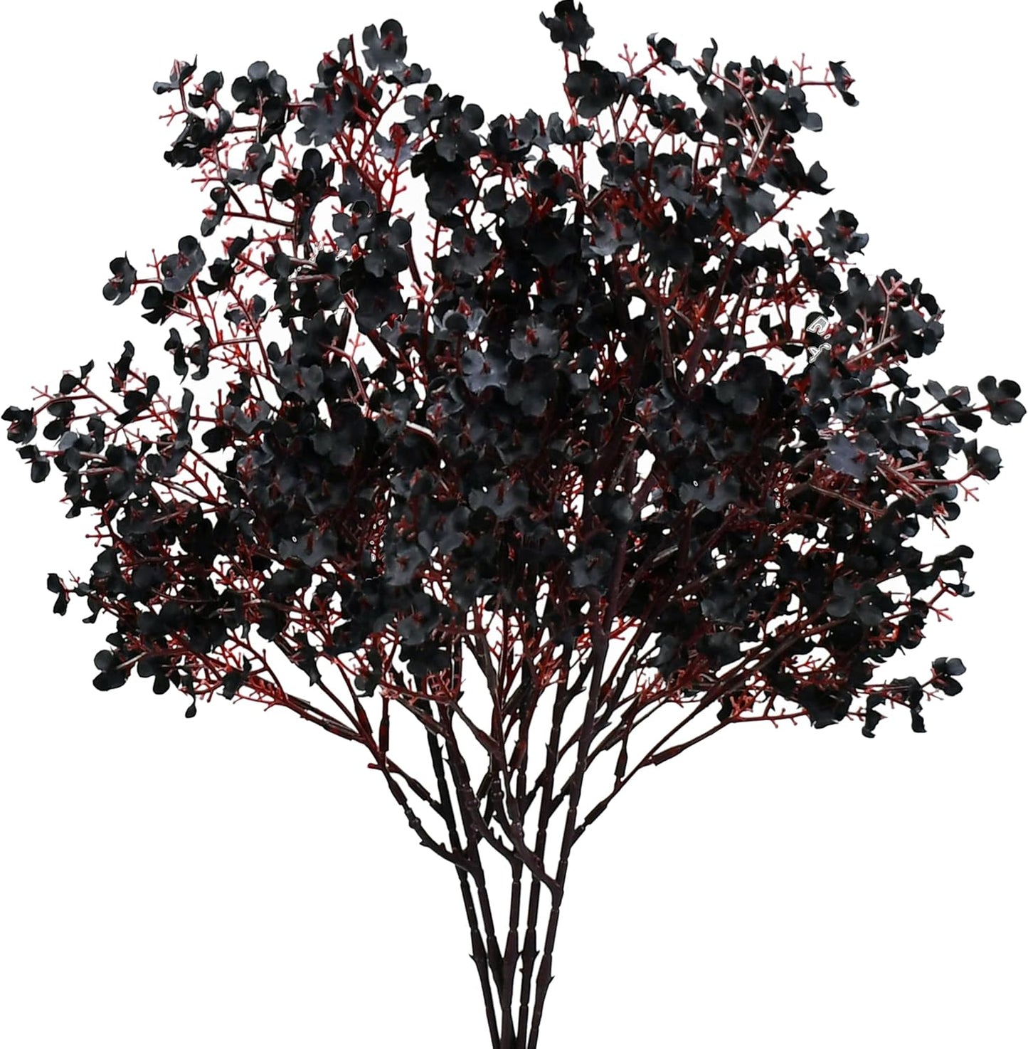 Mandy's Black Artificial Baby’s Breath Flowers 6 Bundles Silk Gypsophila with Bendable Stems for Fall Centerpiece Wedding Decor and Table Arrangements