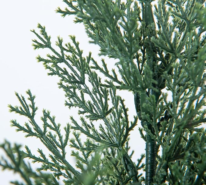 3ft Artificial Cedar Topiary Trees - Fake Boxwood Topiary Cypress Trees Potted Plants, Artificial Plants Shrubs for Home Indoor Outdoor Garden Porch Decor