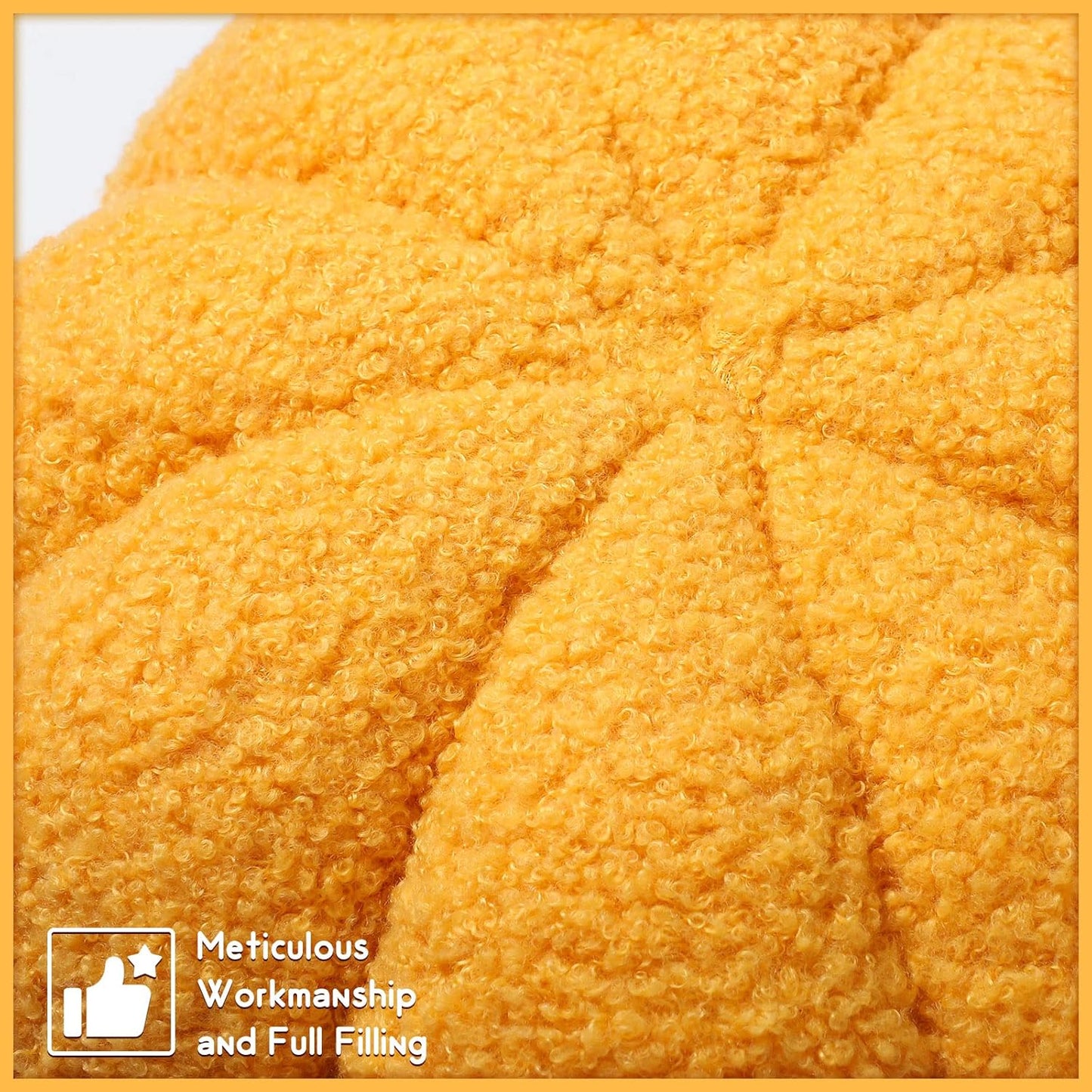 Kajaia 2 Pcs Simulated Pumpkin Pillow Plush 11 x 9.5 Inch 3D Cushion Fall Decorations Stuffed Throw Pillows Toy for Thanksgiving Christmas Halloween Bedroom Sofa Couch Supplies (White,Yellow)