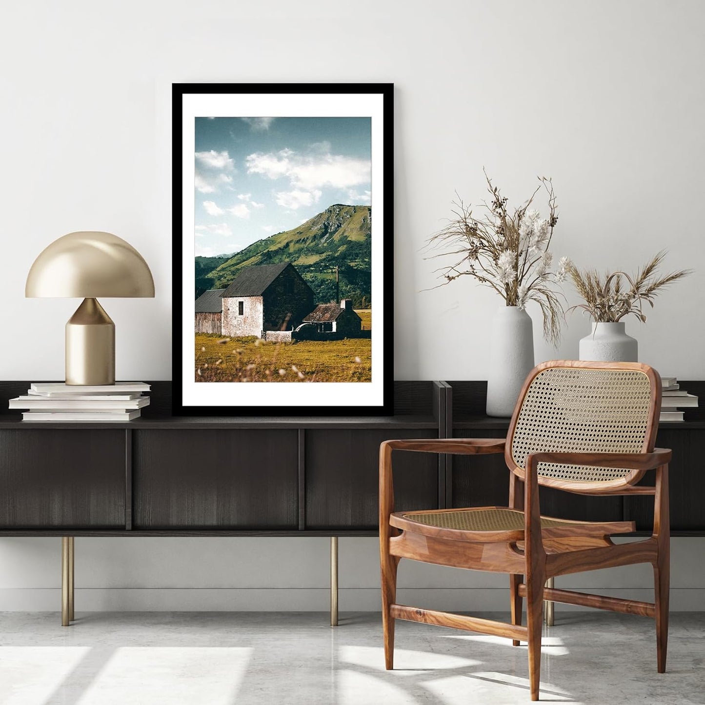 iRahmen 20x30 Poster Frame Set of 2 with Plexiglass, Black Wood Frames for Wall Mounting Display Picture 16x24 with Mat or 20 x 30 Without Mat