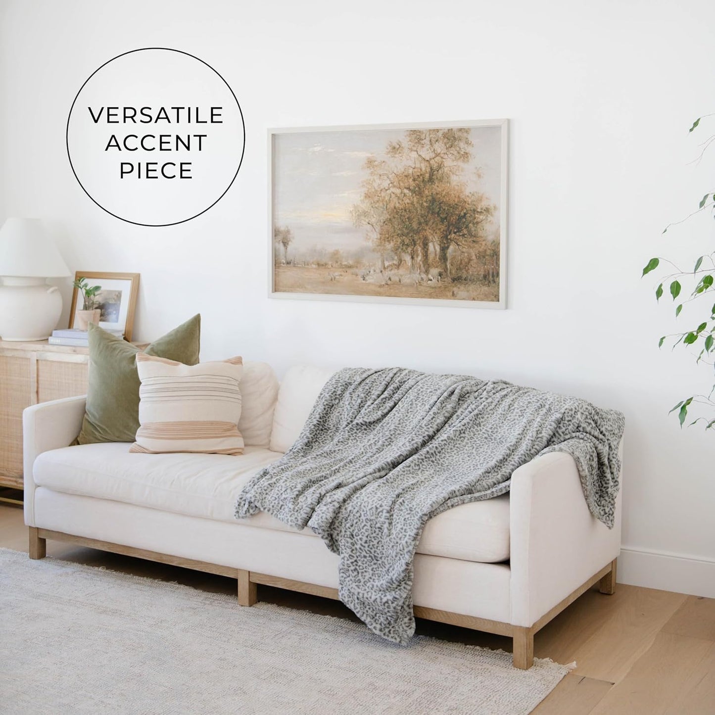 GRACED SOFT LUXURIES Throw Blanket Softest Warm Elegant Cozy Comfy Cuddly Cheetah Faux Fur Adults, Couch, Sofa, Arm Chair (Snow Leopard, Extra Large 60" x 80")