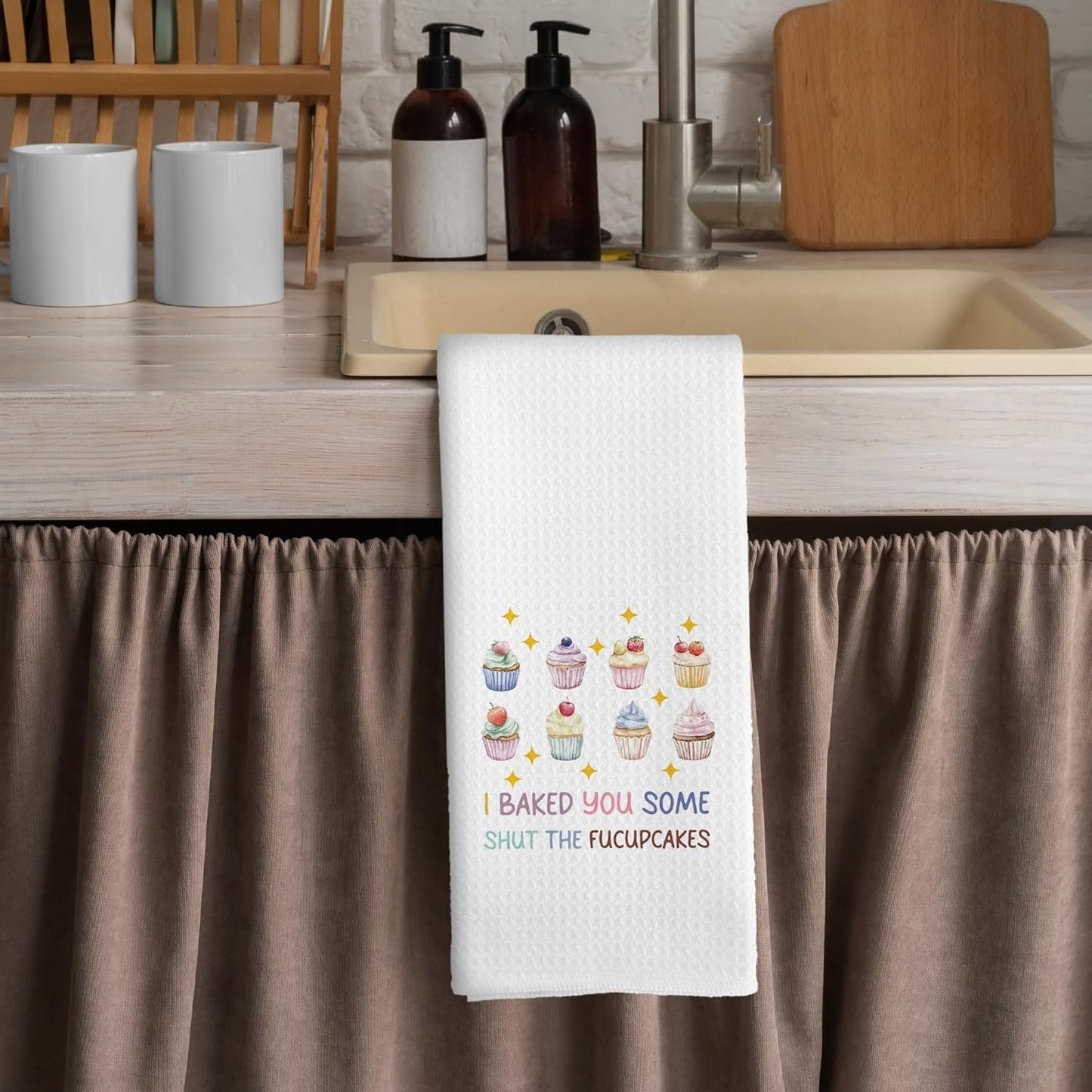 Funny Sarcastic Kitchen Towels - Humor Trendy Dish Towel,Funny Dish Towels with Saying Decorative Absorbent Dishcloths Hand Towel for Kitchen Bar Cart Decor 16x24 Inches, Gift for Bakers