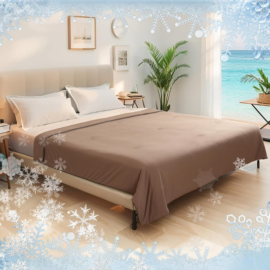 Cooling Blanket Twin Size for Hot Sleepers, Silky-Soft & Cool Fiber, Double-Sided Cold Blanket for Night Sweats, Single Size All-Season Comfort, 60" x 80", Terracotta