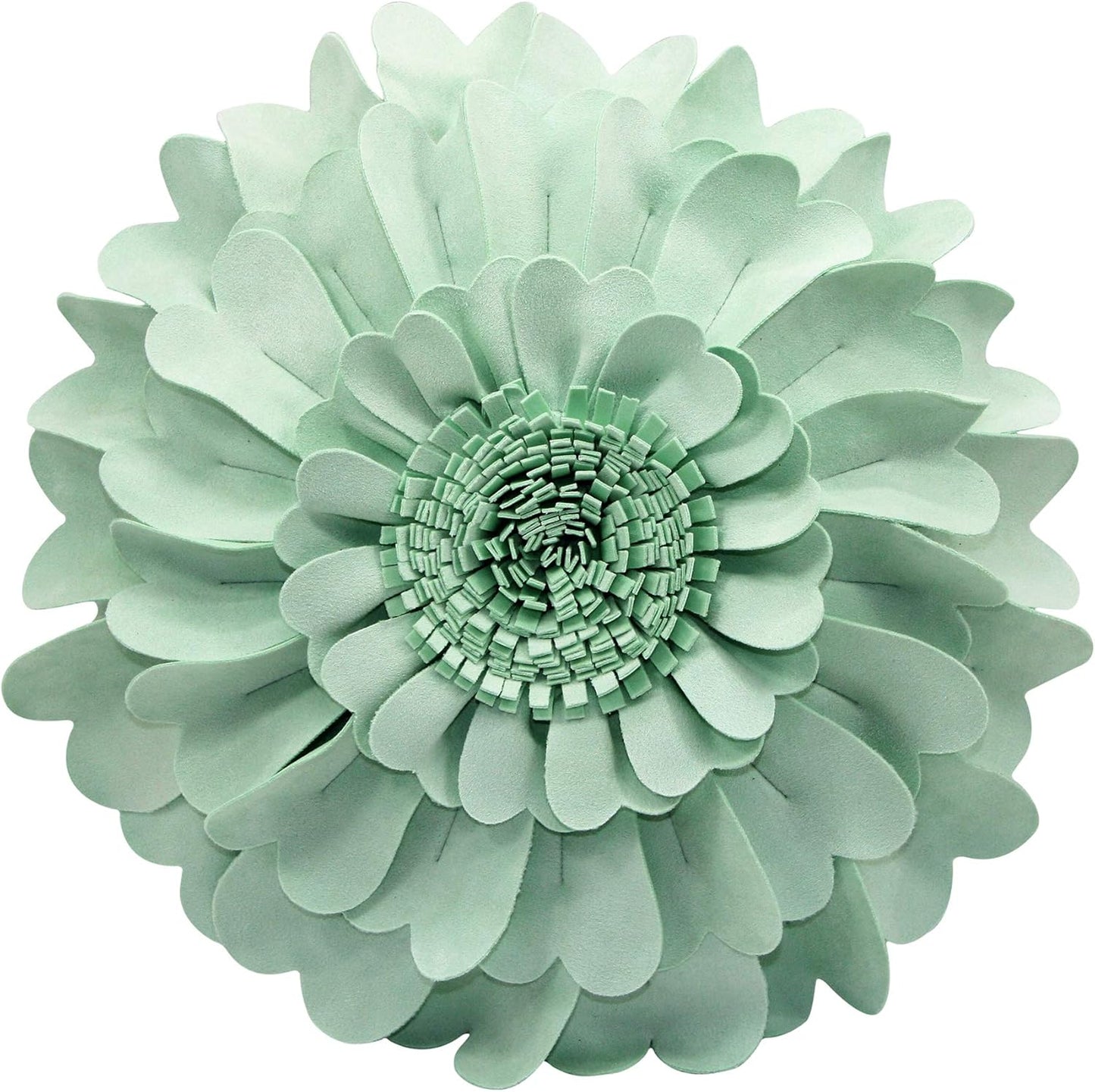 Contempo Lifestyles Flower Pillow – Decorative Pillow 3D Round Throw Pillows for Home Décor – Handmade Sweetheart Flower Pillow for Bed & Couch-Sunflower Pillow - 13 Inch Mint