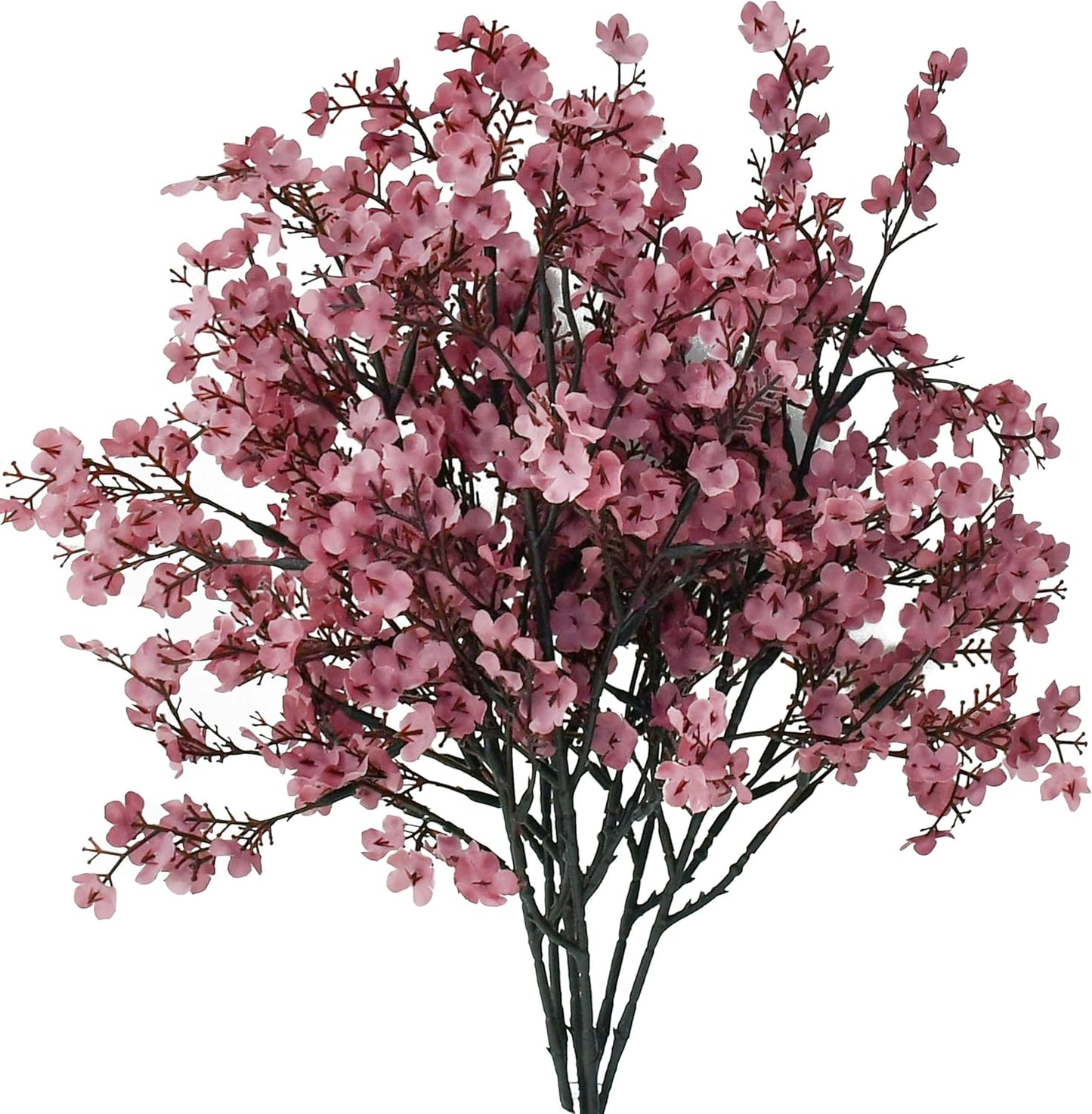 Mandy's Dusty Pink Artificial Baby’s Breath Flowers 6 Bundles Silk Gypsophila with Bendable Stems for Fall Centerpiece Wedding Decor and Table Arrangements