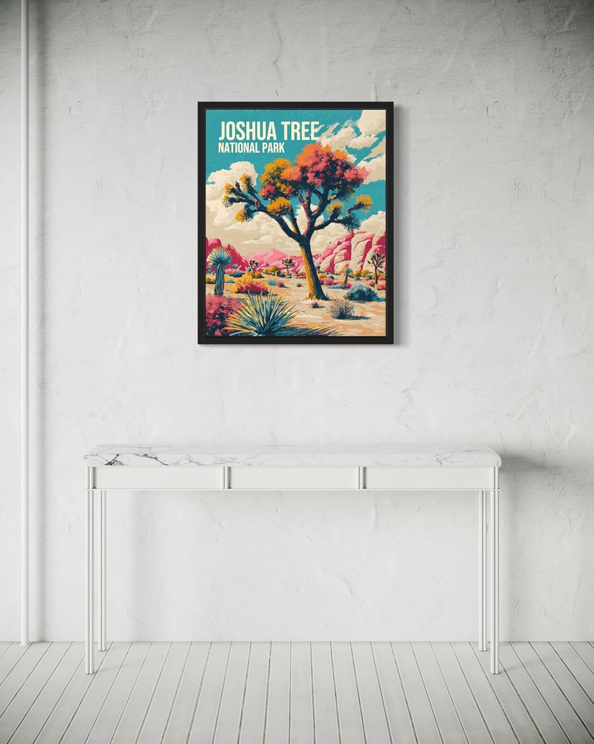 Joshua Tree National Park Art Print Poster, Vintage Retro Pop Art Travel Wall Art Bedroom Bathroom Living Room Decor 185 (Joshua Tree, 16 x 20 inches, Unframed)