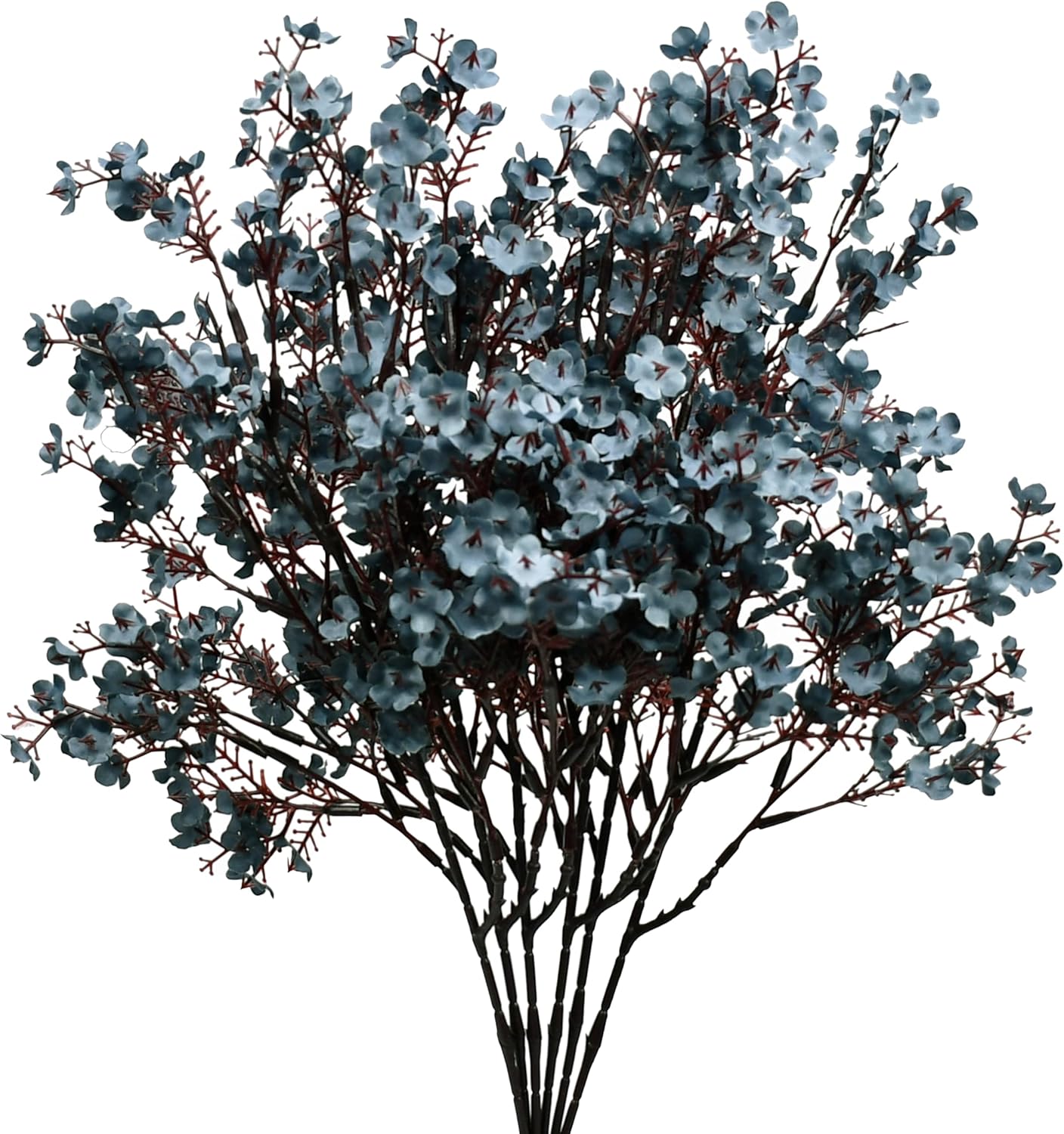 Mandy's Dusty Blue Artificial Baby’s Breath Flowers 6 Bundles Silk Gypsophila with Bendable Stems for Fall Centerpiece Wedding Decor and Table Arrangements