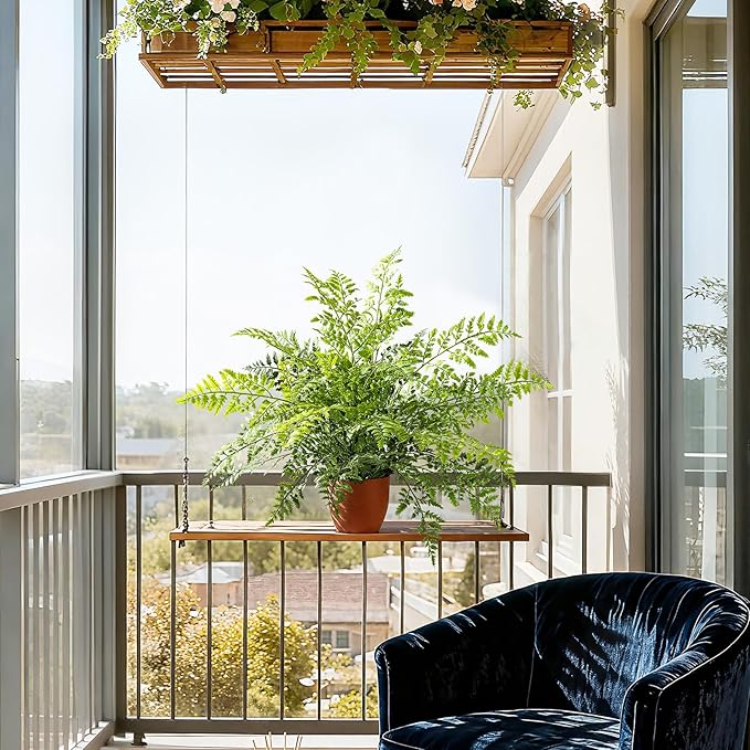 2 Pack Artificial Fern Plants in Pots Artificial Boston Ferns Potted Plants Faux Fern Bush Plant Shrubs Greenery for Outdoor Indoor Porch Patio Farmhouse Garden Living Room Office Table Decor (Type 2)