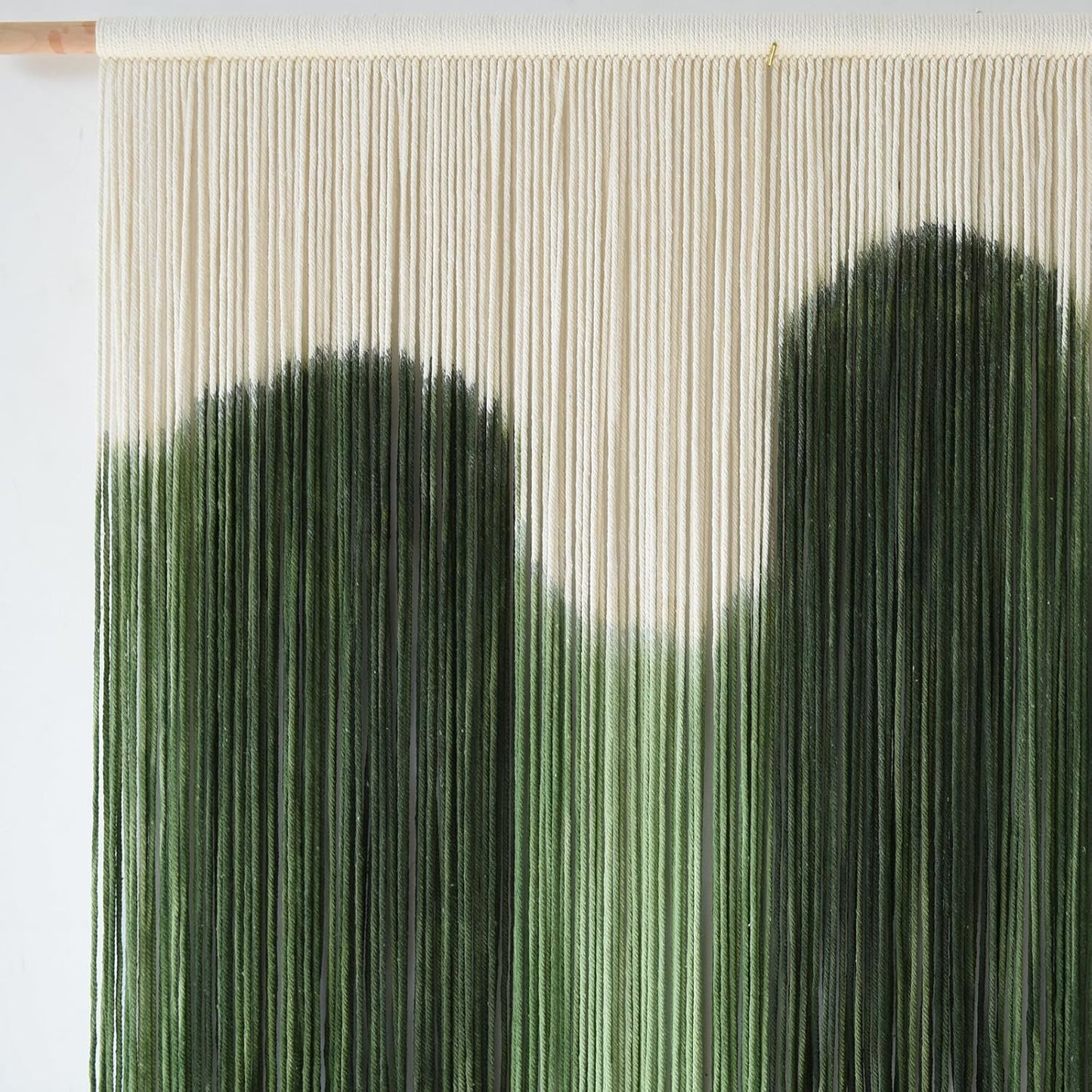 IOWER Large Macrame Wall Hanging Boho Wall Art Green Fiber Dip-Dyed Handmade Macrame Cord for Headboard Bedroom Living Room Fireplace 57" W x 39" L