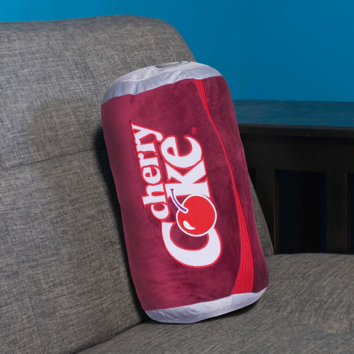 Mark Feldstein & Associates Cherry Coca Cola Can Retro Red 13.5 inch Polyester Fabric Throw Pillow
