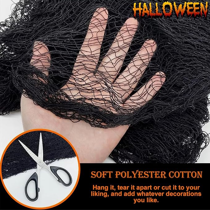 6 Pack Halloween Creepy Cloth - Halloween Decorations Clearance - 30X72 Inch Spooky Fabric Cloth for Haunted House - Creepy and Spooky Halloween Decorations for Party Outdoor Or Indoor