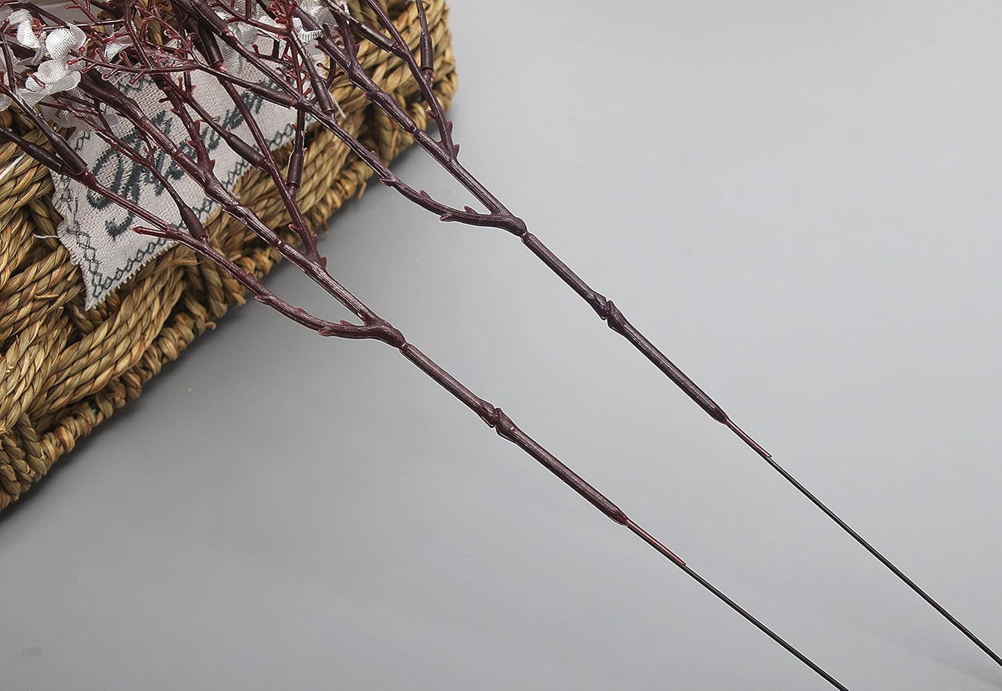 JAKY-Global Babys Breath Fabric Cloth Artificial Flowers 12 Bundle European Fake Silk Plants Decor Wedding Party Decoration Bouquets Real Touch DIY Home Garden (Silver 12pcs)