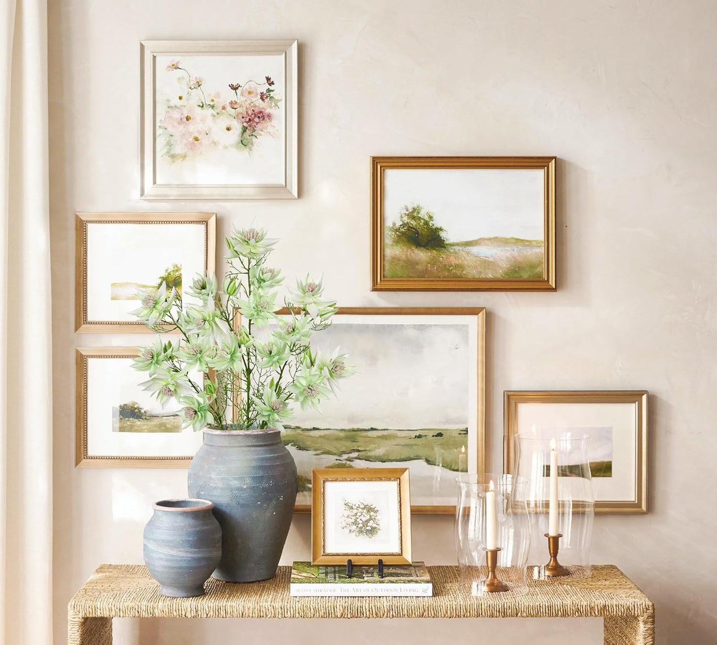 Hollyone 3Pcs White Artificial Flowers Silk 26.3" Fake Protea Flower with Long Stem Faux Flowers Arrangement Branch with 6 Heads for DIY Wedding Party Centerpiece Floral Bouquets Table Home Decor