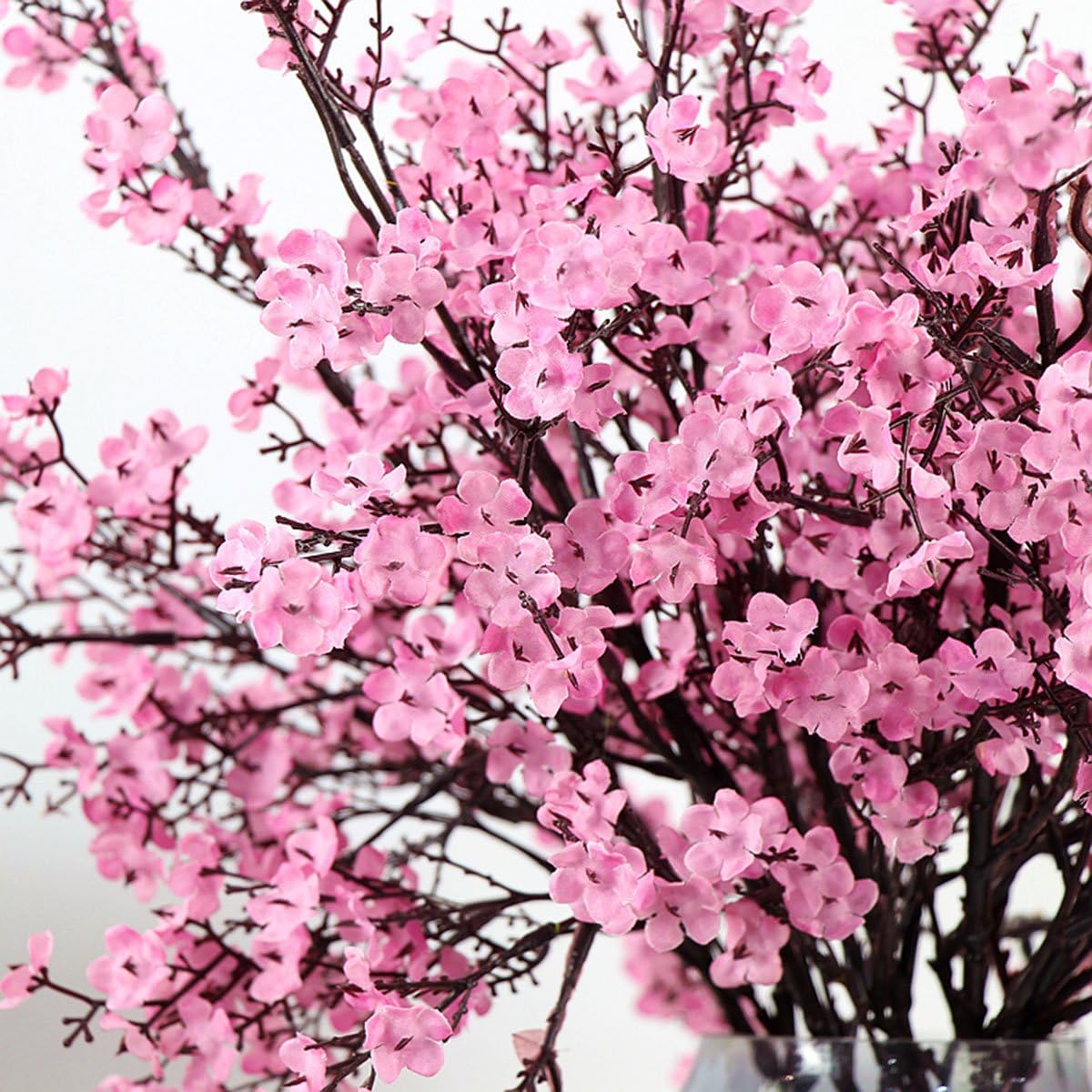 JAKY-Global Babys Breath Fabric Cloth Artificial Flowers 6 Bundle European Fake Silk Plants Decor Wedding Party Decoration Bouquets Real Touch DIY Home Garden(Pink)