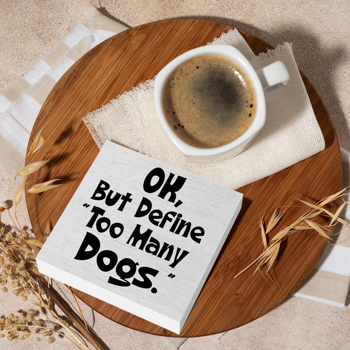 Funny Dog Definition Groomer Vet Pet Dog Gifts Rustic Wooden Box Sign, Desk Decor Office Desk Accessories for Table Shelf Home Farmhouse Bathroom Cubicle Decorations Wood Block Plaque Box Rescue Sign