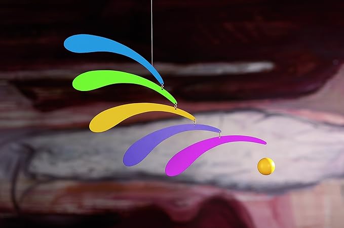 Flowing Rhythm Rainbow Hanging Mobile - 18 Inches - Handmade in Denmark by Flensted