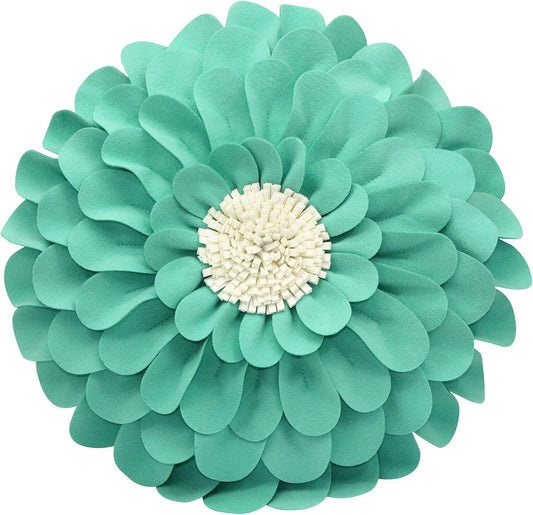 Decorative Flower Pillows – 3D Happy Daisy Flower Throw Pillow - Flower Shape Design Patented-Flower Shaped Pillow For Home Décor – Round Throw Pillows Soft & Cozy - Couch & Bed Flower Shape Pillow