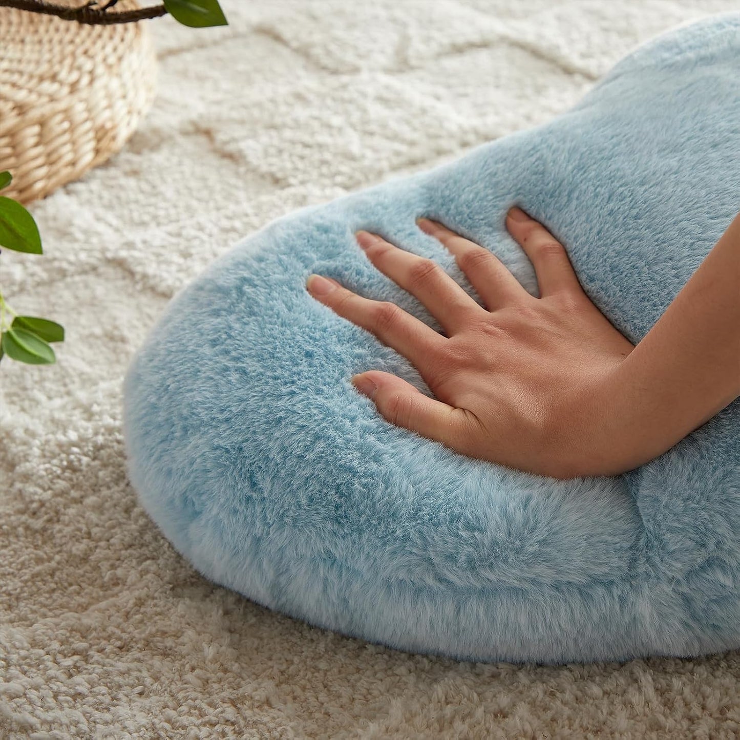 EastTree Heart Pillows, Light Blue Heart Shaped Pillows, Ultra Soft Extra-Large Fluffy Pillows, Love Throw Pillows Gifts, Women Girls Living Room Decor 15x18 Inch