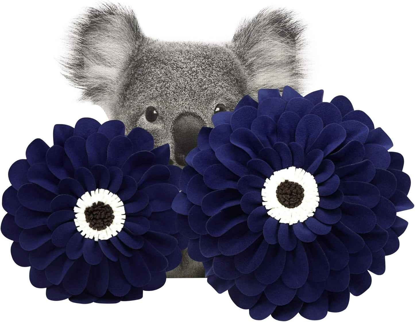 Decorative Flower Pillows 3D Happy Daisy Throw Pillow - Patented Flower Shaped Pillow For Home Decor Round Soft & Cozy Couch & Bed Pillow