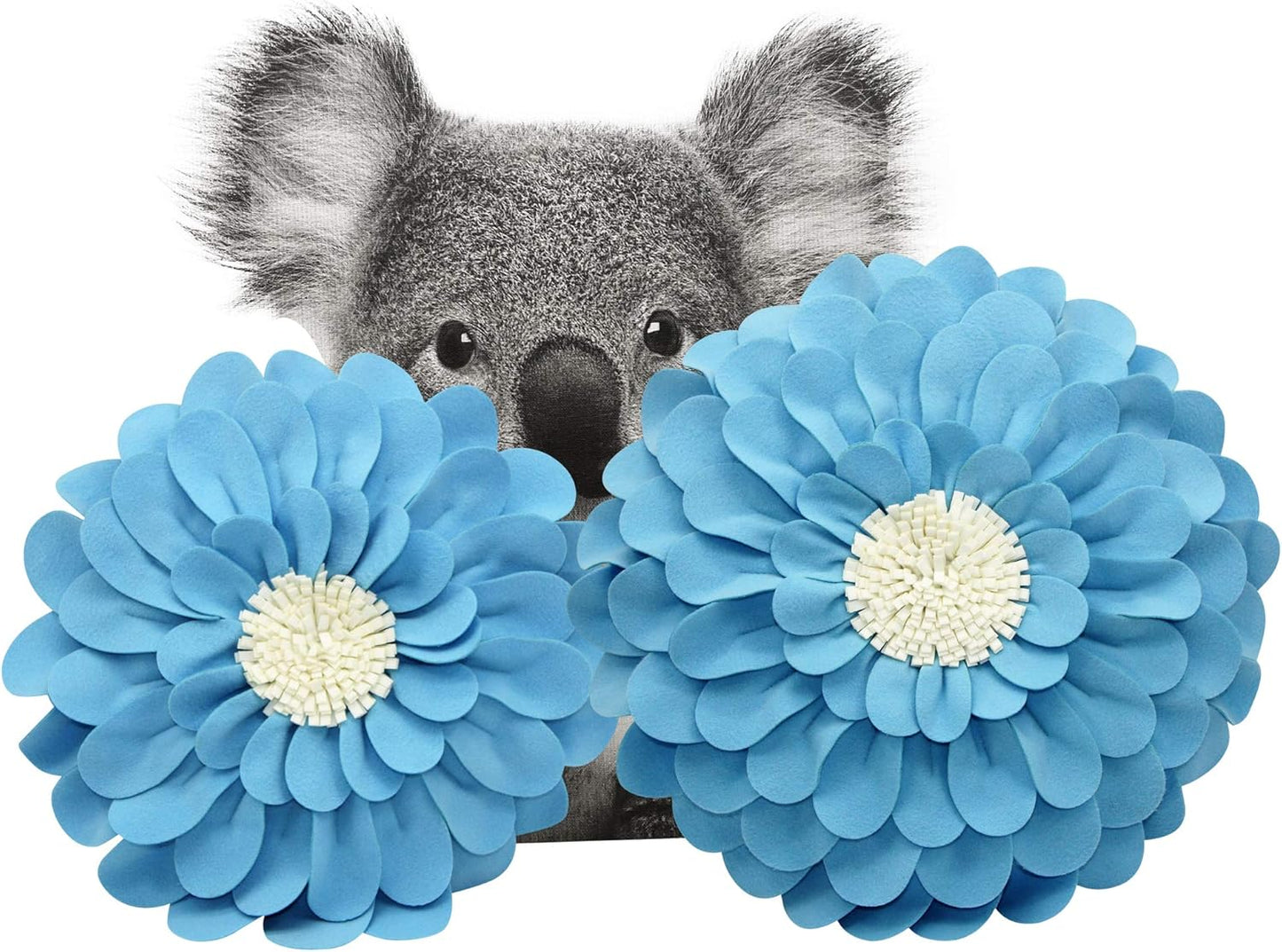 Decorative Flower Pillows – 3D Happy Daisy Flower Throw Pillow - Flower Shape Design Patented-Flower Shaped Pillow For Home Décor – Round Throw Pillows Soft & Cozy - Couch & Bed Flower Shape Pillow