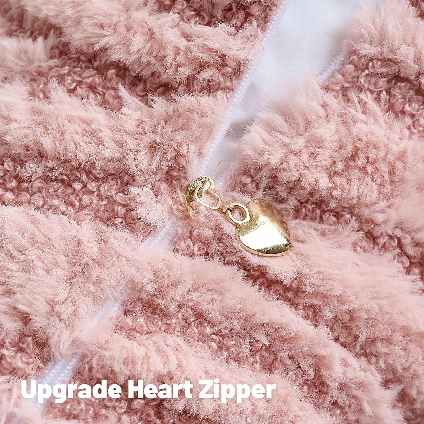 FUTEI Pink Decorative Throw Pillow Covers 18x18 Inch Set of 2,Soft Faux Fur Geometric Shapes Texture Cushion Case,Boho Home Decor for Couch Bed Living Room