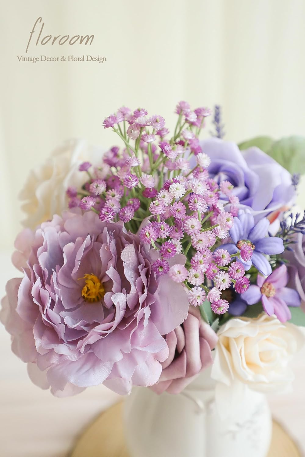 Floroom 18pcs Artificial Babys Breath Gypsophila Greenery Sprays, Real Touch Lavender Lilac Purple Fake Flowers for Wedding Bouquets Centerpieces Floral Arrangements and Decorations