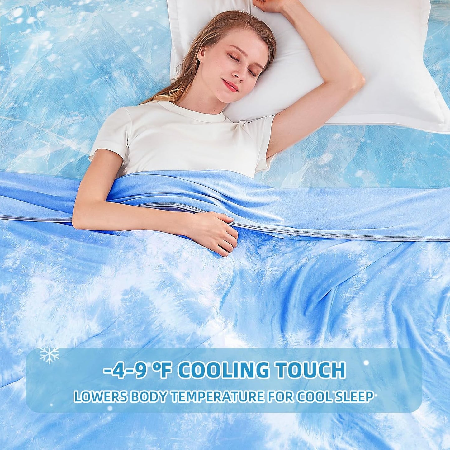 inhand Cooling Blanket Twin Size (60"x80"), Cooling Blankets for Hot Sleepers, Absorbs Heat to Keep Adults Cool for Summer Nights Sweats, Thin Cold Lightweight Blanket for Couch Bed, All Season Use
