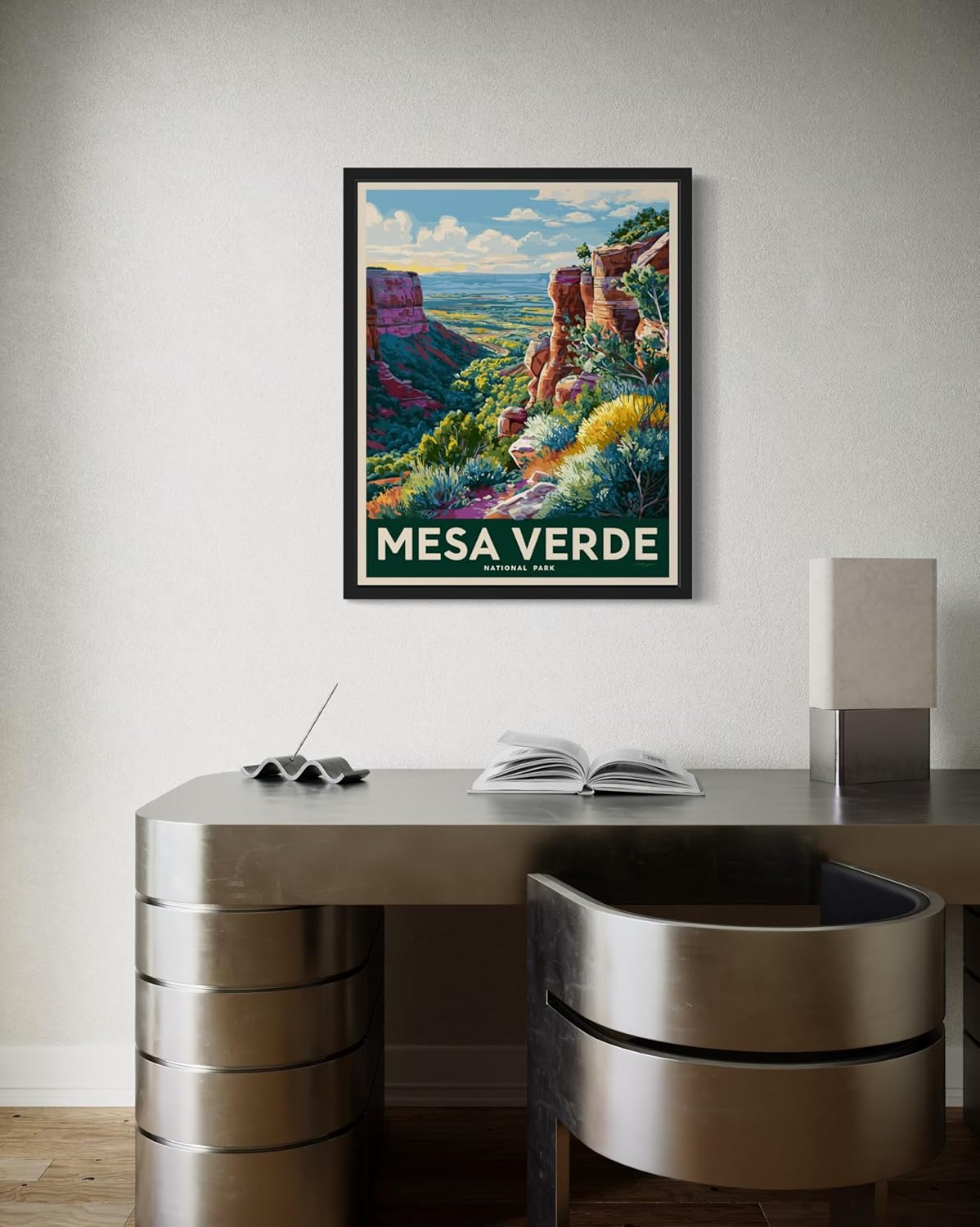 Mesa Verde National Park Art Print Poster, Vintage Retro Pop Art Travel Wall Art Bedroom Bathroom Living Room Decor 185 (Mesa Verde, 11 x 14 inches, Unframed)