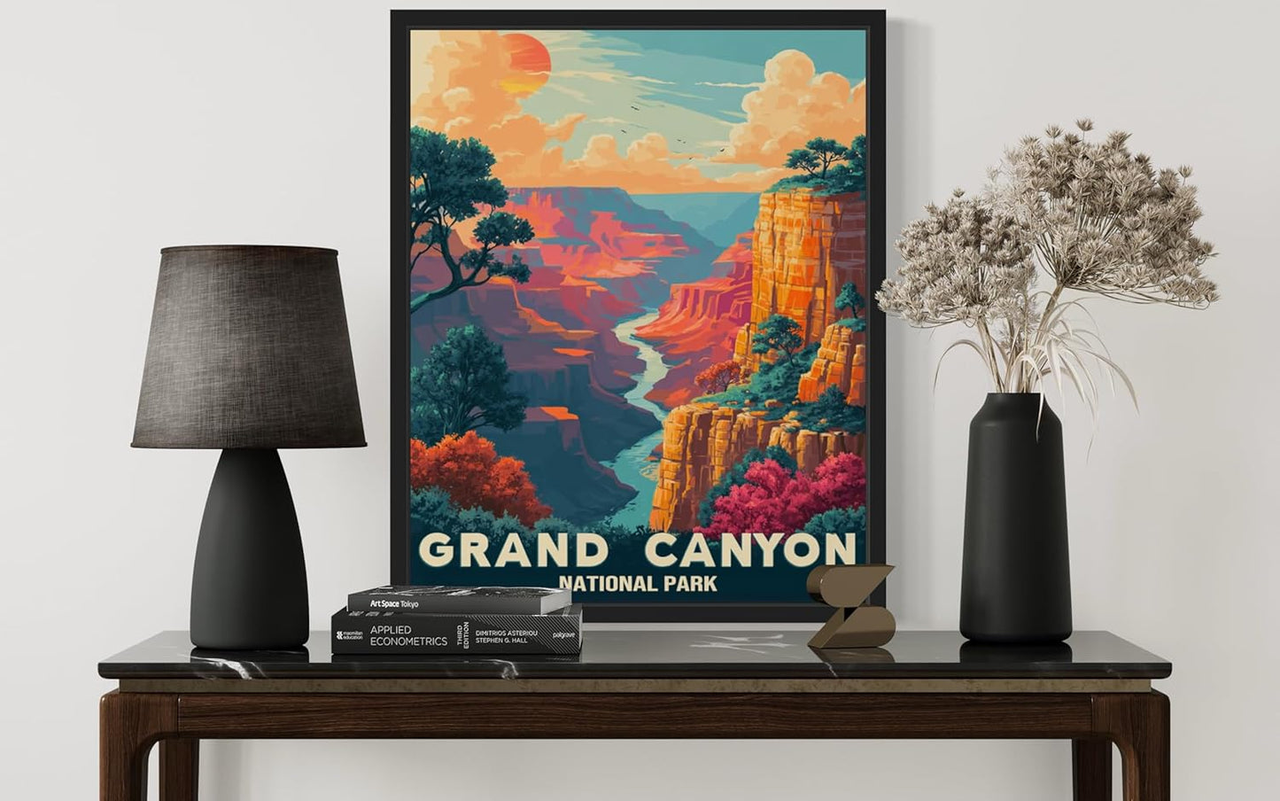 Grand Canyon National Park Art Print Poster, Vintage Retro Pop Art Travel Wall Art Bedroom Bathroom Living Room Decor 185 (Grand Canyon, 16 x 20 inches, Unframed)