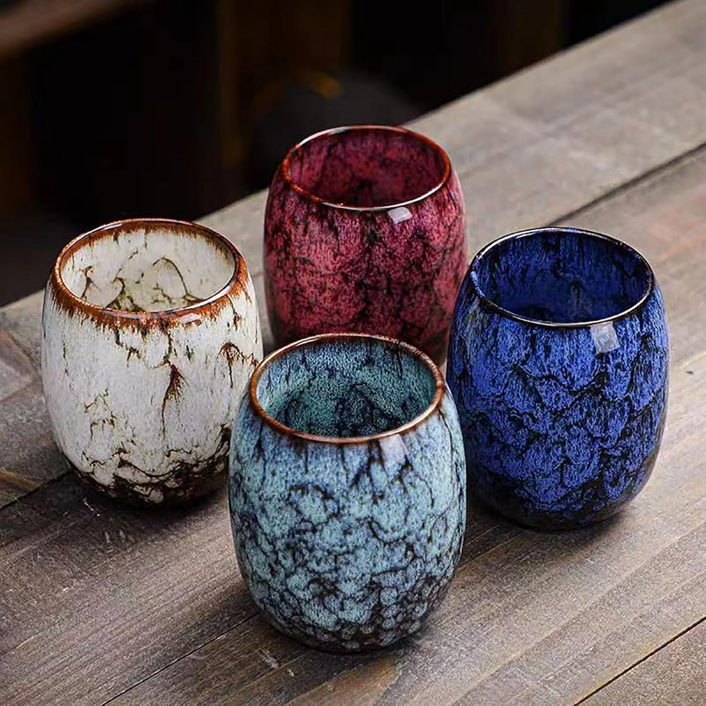 Japanese style ceramic Tea set, Tea cup, Water cup，Coffee cup, Yerba mate set, Ceramic mate cup set of 5