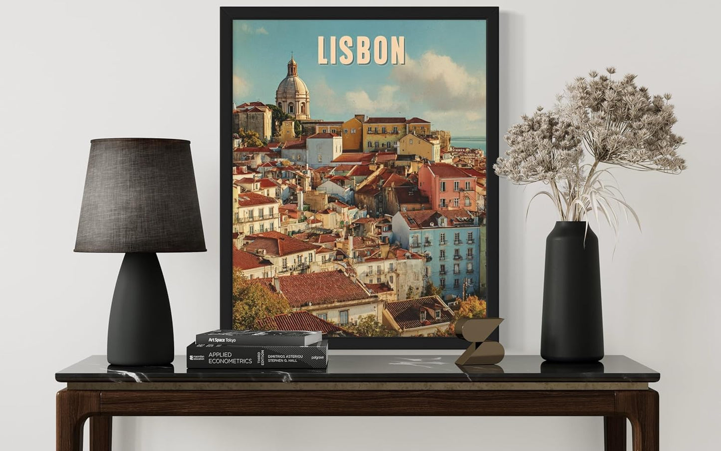 Lisbon, Portugal Art Print Poster, Europe Vintage City Retro Photography Skyline Travel Bedroom Bathroom Living Room Decor 183 (Lisbon, Portugal, 24 x 36 inches, Unframed)