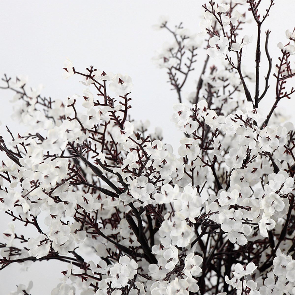 JAKY-Global Babys Breath Fabric Cloth Artificial Flowers 12 Bundle European Fake Silk Plants Decor Wedding Party Decoration Bouquets Real Touch DIY Home Garden(White 12Bundles)