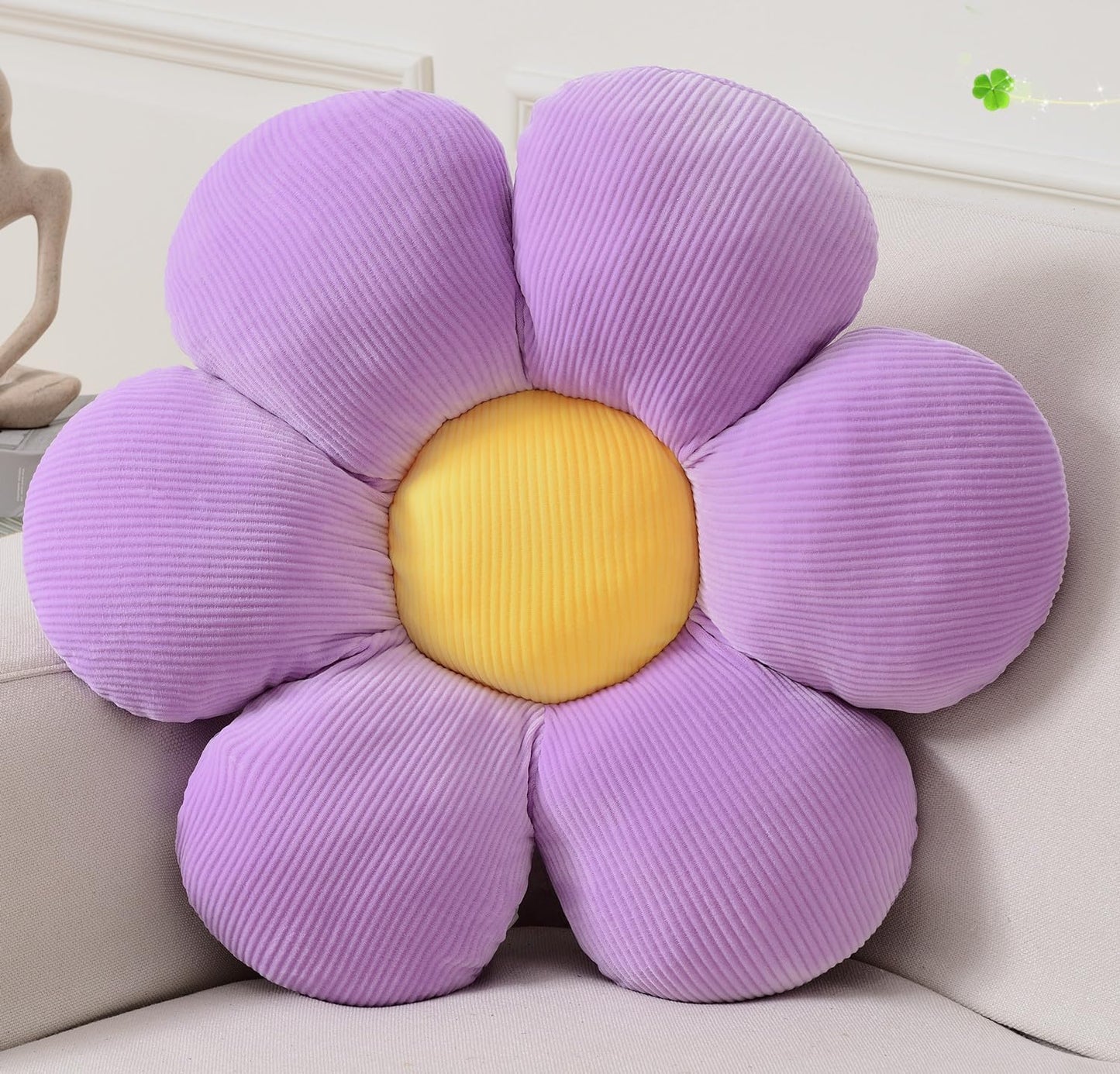 Flower Pillow, Cute Daisy Pillow Flower Shaped Throw Pillow Cushion Seating 19.6" Cushion Floor Pillows Home Decorative Seating Cushion