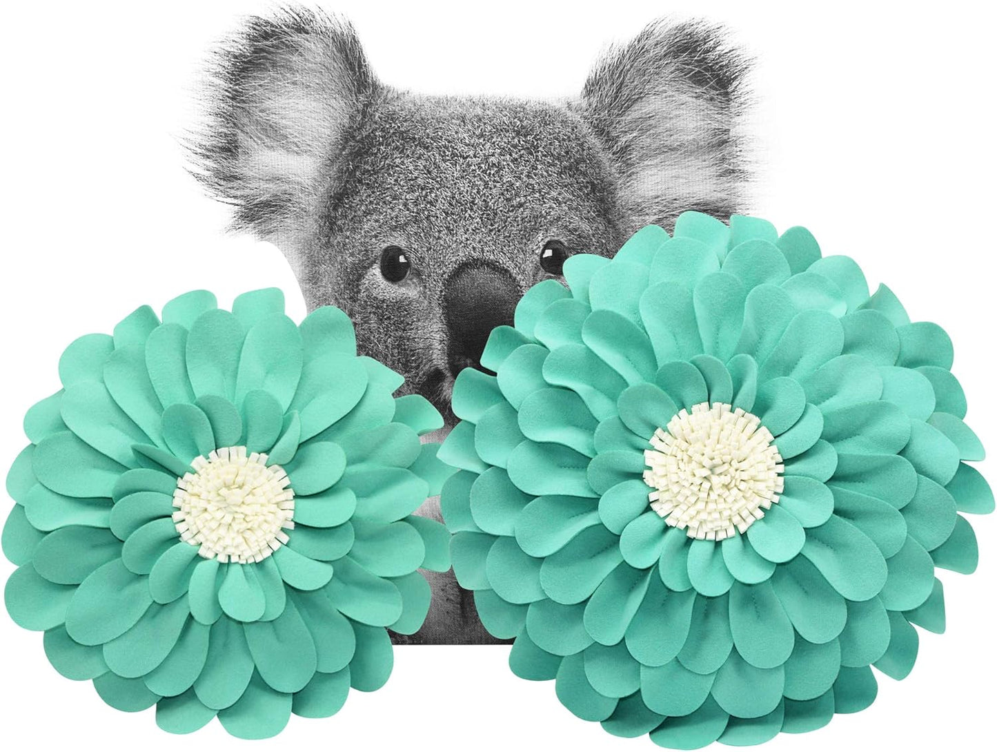 Decorative Flower Pillows – 3D Happy Daisy Flower Throw Pillow - Flower Shape Design Patented-Flower Shaped Pillow For Home Décor – Round Throw Pillows Soft & Cozy - Couch & Bed Flower Shape Pillow