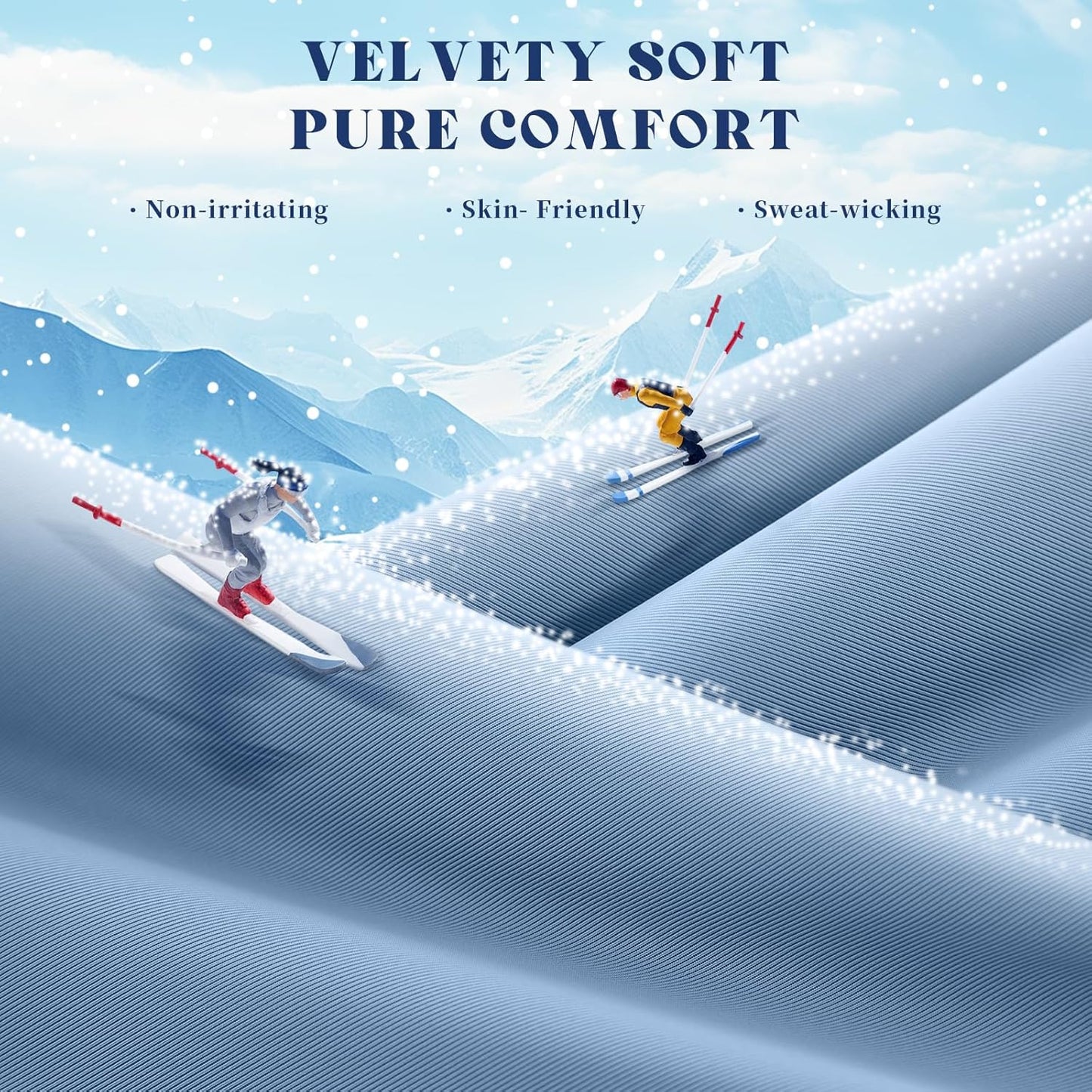 Cooling Comforter Twin Size, Double-Sided Cooling Blanket for Hot Sleepers & Night Sweats, Arc-Chill Q-Max > 0.4 Breathable Ice Blanket, Lightweight Cold Comforter (68''x90'', Light Blue)