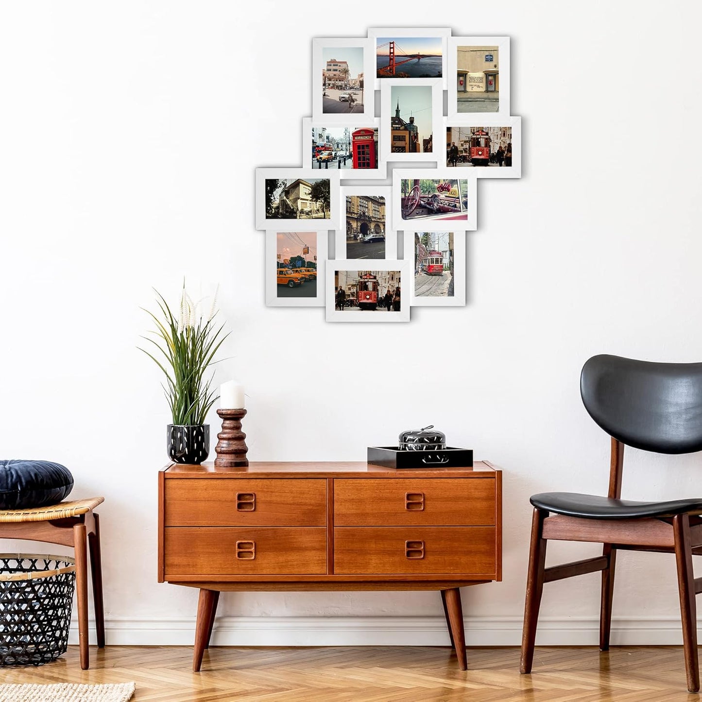 Jerry & Maggie 12 Pack Collage Picture Frame, Photo Frame Wall Decor 4×6 Pictures 12 Opening, Wall Photo Frames for Living Room Decorations, Assembly Required, White