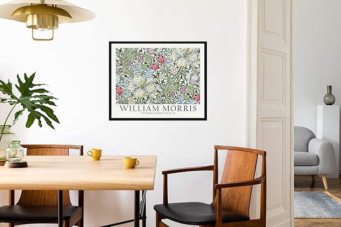 William Morris Wall Art Poster Prints, Famous Artist Patterns, Vintage Flowers Decor Artwork, Tapestry Historic Cultural Illustrations Fine Art, Colorful for Living Room, Bedroom, Office, Bathroom Decoration (William Morris 13, 24x36 inches (Unframed))