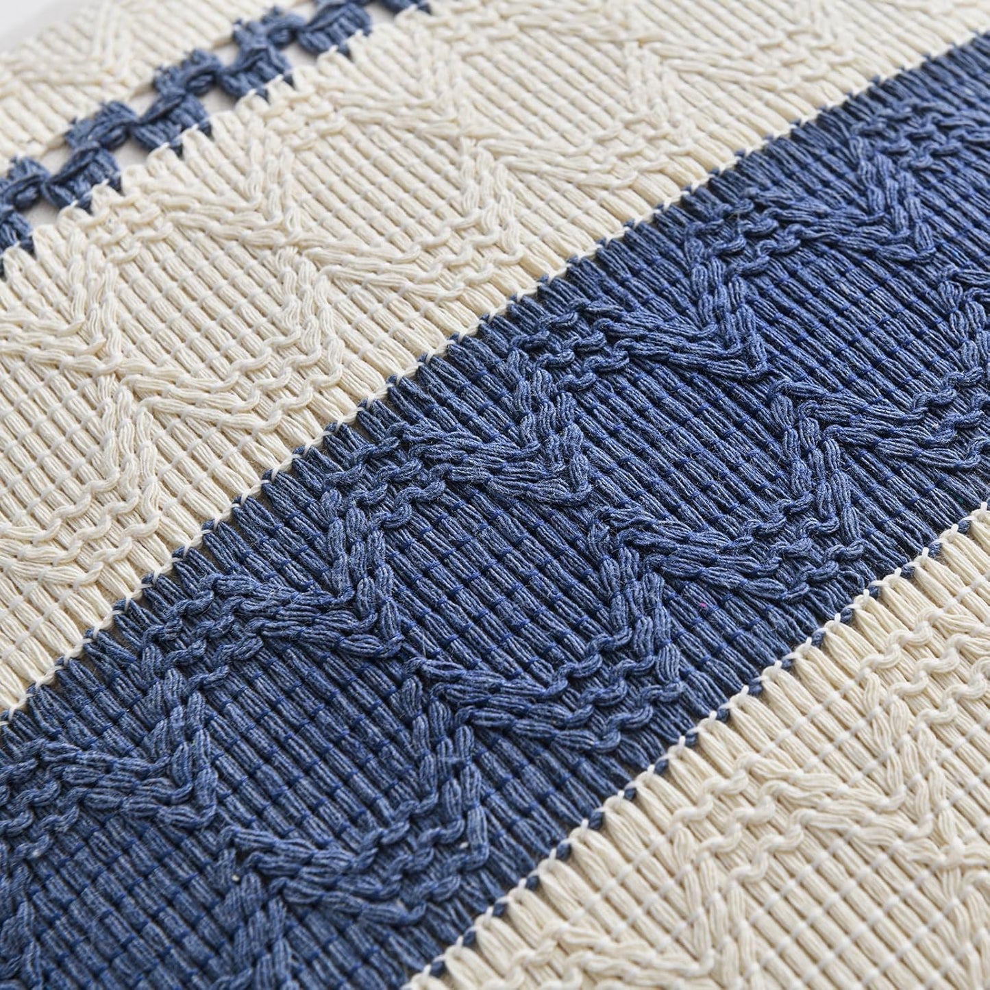 Fancy Homi Set of 2 Dusty Blue Vintage Long Lumbar Decorative Throw Pillow Covers 12x24 Inch for Couch Bed Sofa Chair Bedroom, Rustic Retro Square Cushion Case, Modern Farmhouse Boho Room Decor