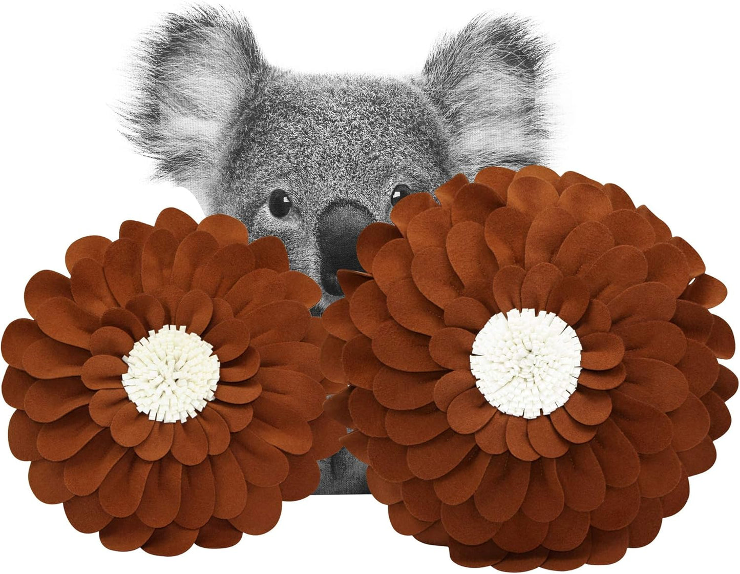 Decorative Flower Pillows – 3D Happy Daisy Flower Throw Pillow - Flower Shape Design Patented-Flower Shaped Pillow For Home Décor – Round Throw Pillows Soft & Cozy - Couch & Bed Flower Shape Pillow