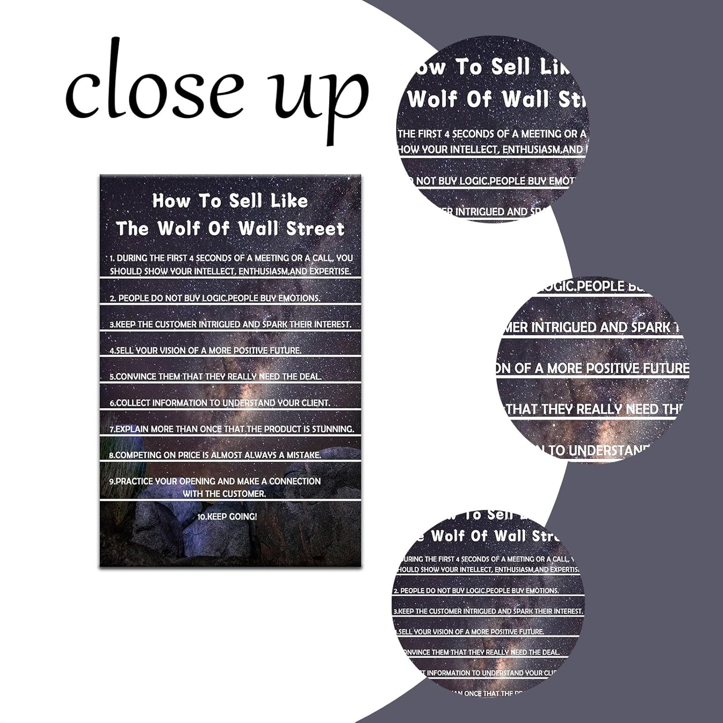 Inspirational Canvas Wall Art Entrepreneur Quotes The Wolf Of Wall Street Motivational Poster Print Artwork for Home Bedroom Bathroom Office Picture Decoration Ready to Hang [12''Wx18''H]