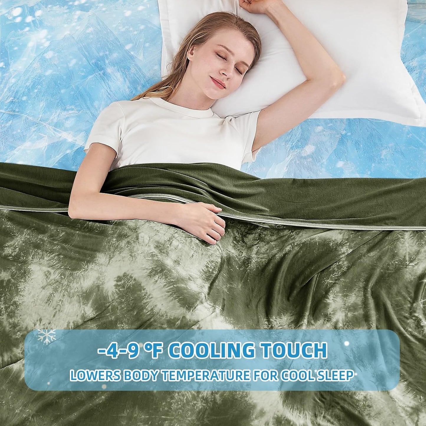 inhand Cooling Blanket King Size (90"x108"), Cooling Blankets for Hot Sleepers, Absorbs Heat to Keep Adults Cool for Summer Nights Sweats, Thin Cold Lightweight Blanket for Couch Bed, All Season Use