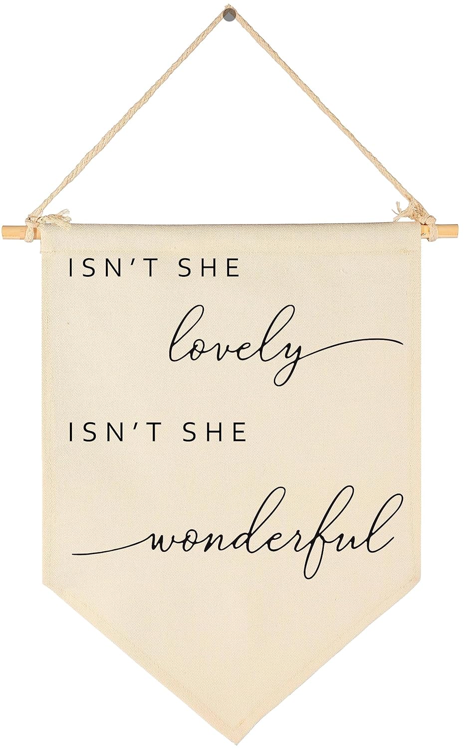 Isn't She Lovely-Flag Decor Gifts for Girls Baby Newborn -Banner Wall Sign Gifts for Nursery Baby Room Playroom Bedroom Front Door