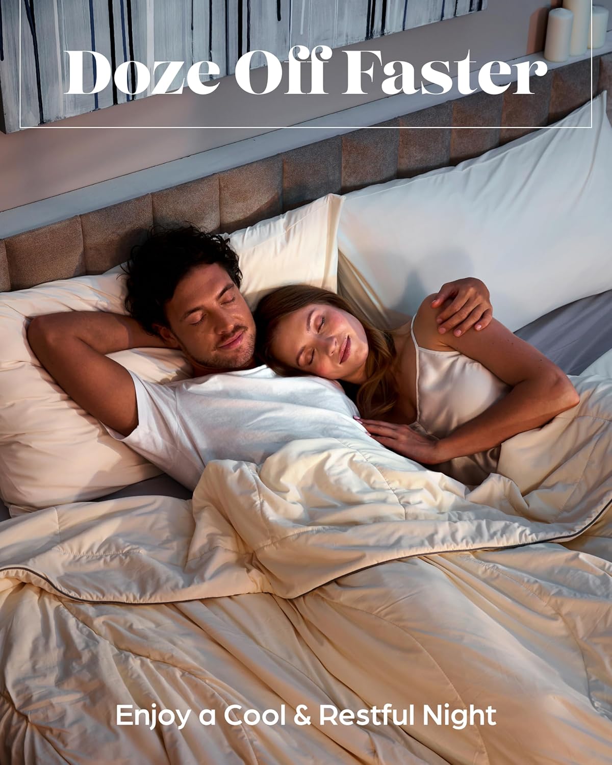 Lavish Comforts® Cooling Comforter King/Cal King Size │Premium Cooling Blanket for Hot Sleepers│ All Season Luxury Soft Cool Blanket │Q-Max>0.4│106"x96" Ivory/Cream│Gift-Ready Box