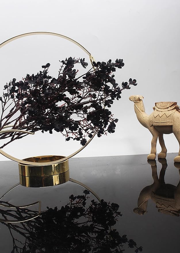 20pcs Babys Breath Artificial Flowers Gypsophila Bouquet Bulk Fake Spring Silk Small Flowers Real Touch Faux Floral for Home Kitchen Garden Wedding Christmas Halloween Party DIY Decor (Black)