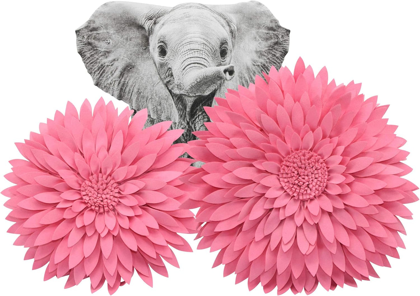 Contempo Lifestyles Daisy Decorative Pillow - Patented 3D Daisy Flower Design, Couch & Bed Decor (18" Flower, 16" Pillow with Insert, Solid Pink)